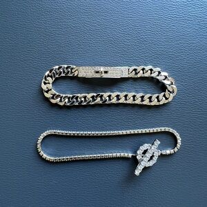 kelly gourmette bracelete & finesse bracelet